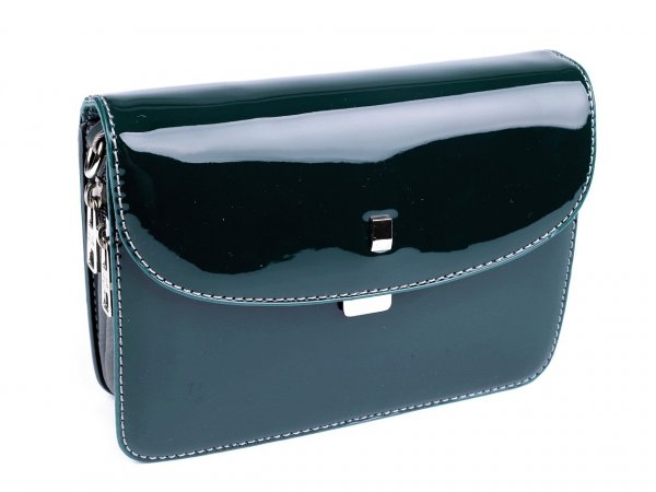 Kabelka lesklá crossbody 13x19,5 cm
