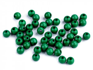 Plastové korálky Color Ø6 mm - 8 (S033) zelená jedle