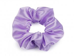 Saténová scrunchie gumička do vlasů - 44 fialová lila