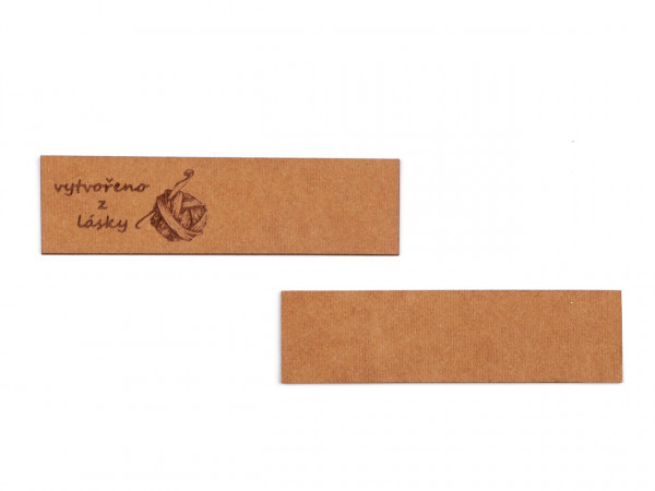 Nášivka / štítek z pratelného papíru - vytvořeno z lásky