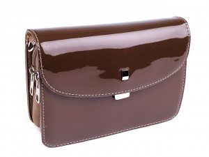 Kabelka lesklá crossbody 13x19,5 cm