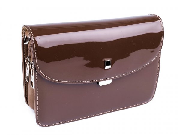 Kabelka lesklá crossbody 13x19,5 cm