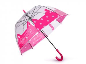 Dívčí průhledný deštník kočka