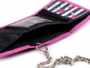 Dívčí látková peněženka s řetízkem 9x13 cm
