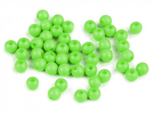 Plastové korálky Color Ø6 mm - 7 (S029) zelená sv.