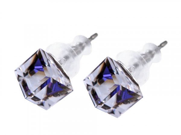 Náušnice se Swarovski Elements kostka