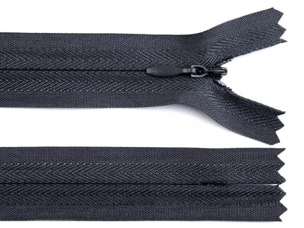 Spirálový zip skrytý šíře 3 mm délka 20 cm