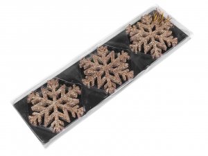 Vánoční vločka k zavěšení Ø10 cm v krabičce