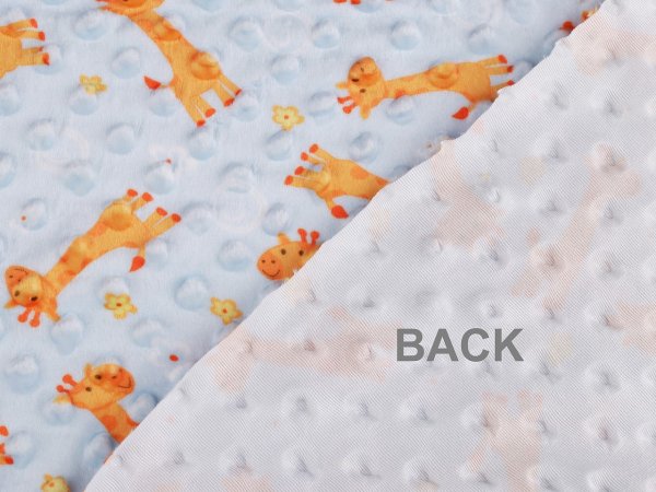 Minky s 3D puntíky žirafa