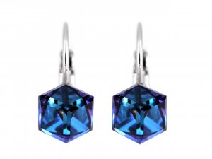 Náušnice se Swarovski Elements kostka