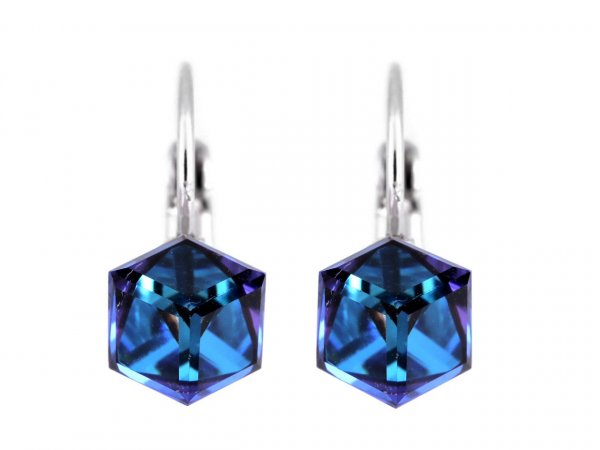 Náušnice se Swarovski Elements kostka