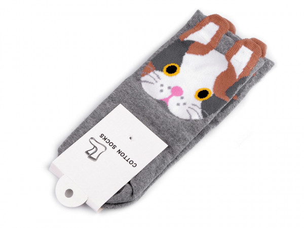 Dětské ponožky kotníkové kočka, pes, mýval