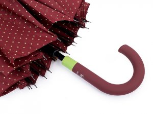 Dámský vystřelovací deštník s puntíky