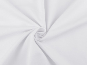 Teplákovina bavlněná nepočesaná jednobarevná - 1 (10) bílá