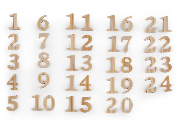 Čísla k výrobě adventního kalendáře / 1-24