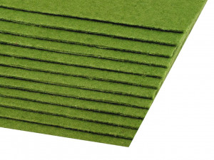 Látková dekorativní plsť / filc 20x30 cm - 31 (F21) zelená stepní