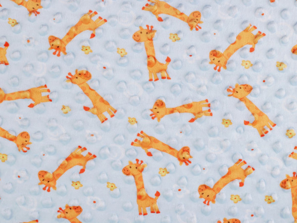 Minky s 3D puntíky žirafa