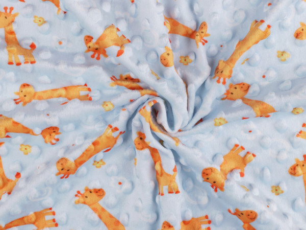 Minky s 3D puntíky žirafa