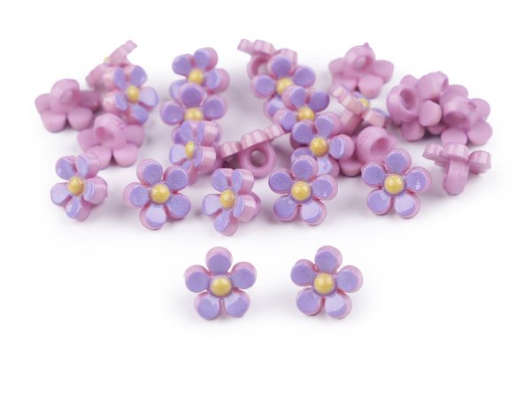 Plastové knoflíky / korálky květ Ø11 mm
