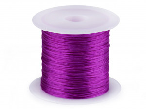 Pruženka / gumička plochá barevná šíře 1 mm - 22 fialová purpura