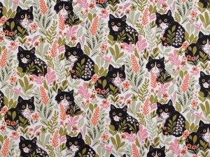 Bavlněná látka / plátno kočky