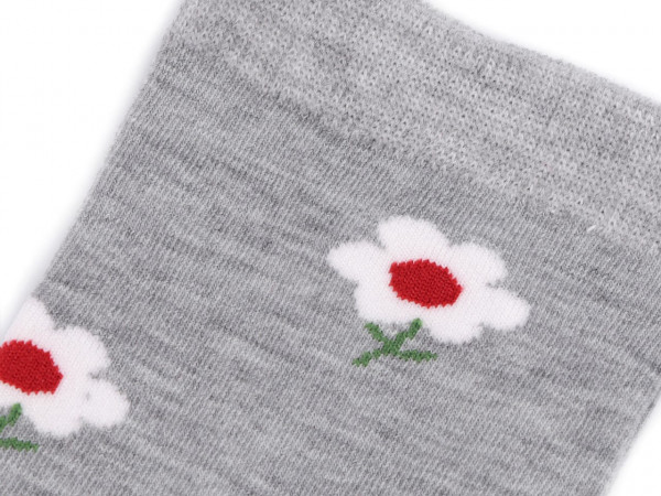 Dámské bavlněné ponožky květy