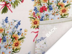 Bavlněné vaflové piké luční kvítí