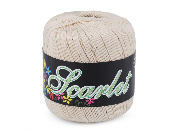 Bavlněná pletací příze Scarlet 100 g