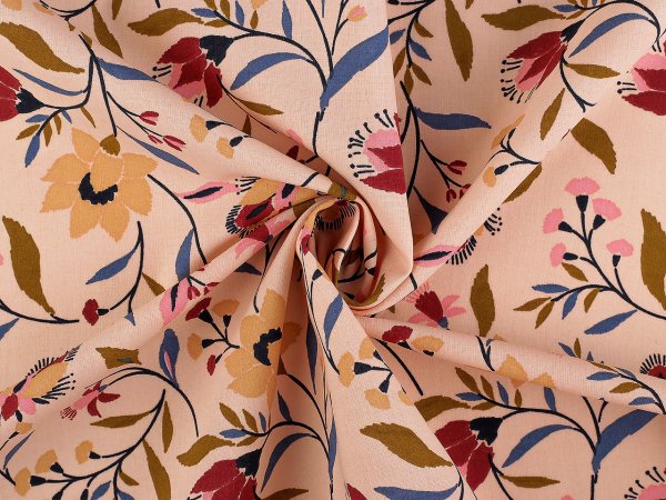 Bavlněná látka / plátno květy