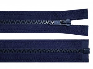 Kostěný zip šíře 5 mm délka 90 cm bundový - 330 modrá tmavá