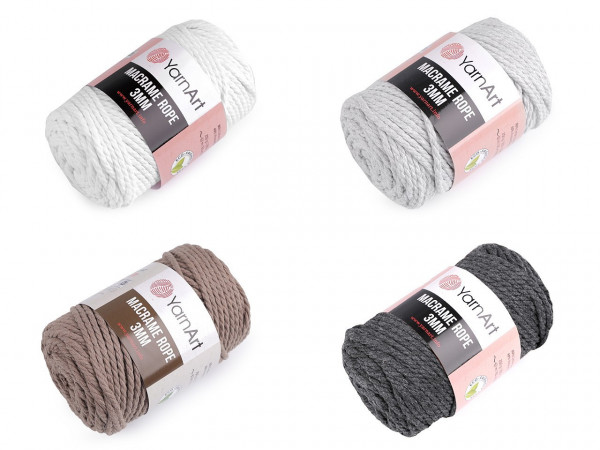 Pletací příze Macrame Rope 3 mm 250 g