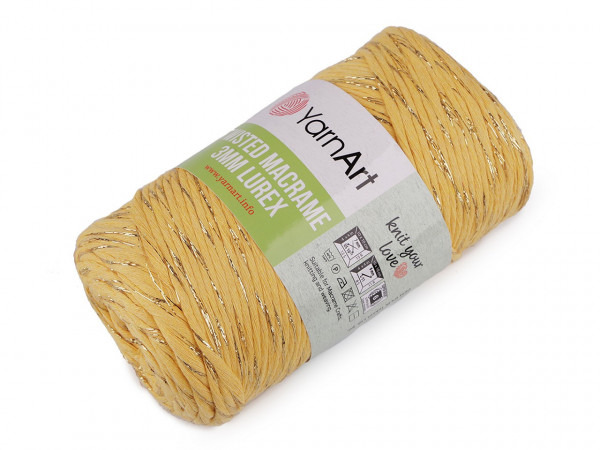 Pletací příze Twisted Macrame Lurex 250 g