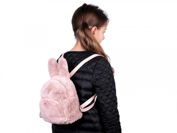 Dívčí kožešinový batoh zajíc
