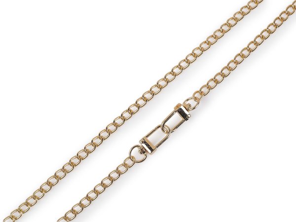 Řetízek na kabelky s karabinou délka 125 cm, šíře 6 mm