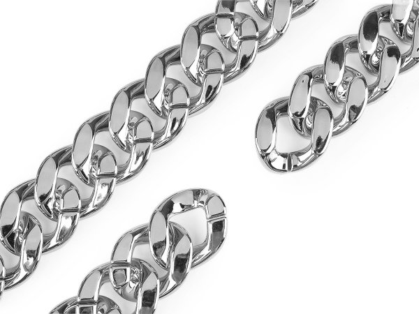 Designový řetěz k výrobě a zdobení oděvů a doplňků šíře 34 mm, metráž