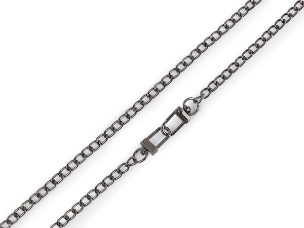 Řetízek na kabelky s karabinou délka 125 cm, šíře 6 mm