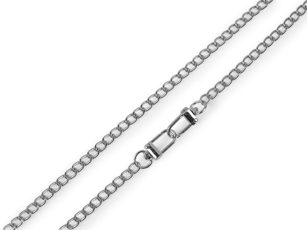 Řetízek na kabelky s karabinou délka 125 cm, šíře 6 mm