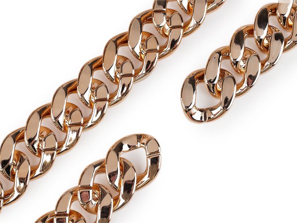 Designový řetěz k výrobě a zdobení oděvů a doplňků šíře 34 mm, metráž