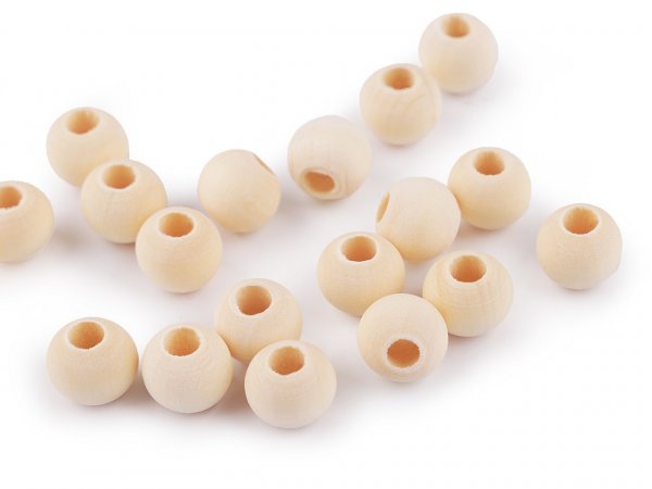 Dřevěné korálky nelakované Ø12 mm