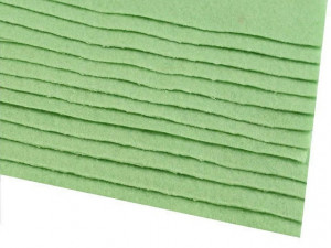 Látková dekorativní plsť / filc 20x30 cm - 34 (F16) zelená pastelová sv.