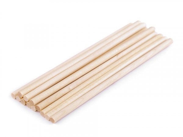 Dřevěné tyčky délky 15 cm macrame