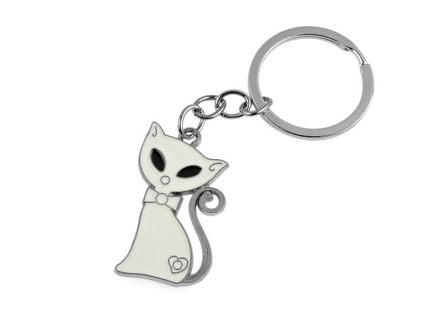 Kovový přívěsek na batoh / klíče kočka