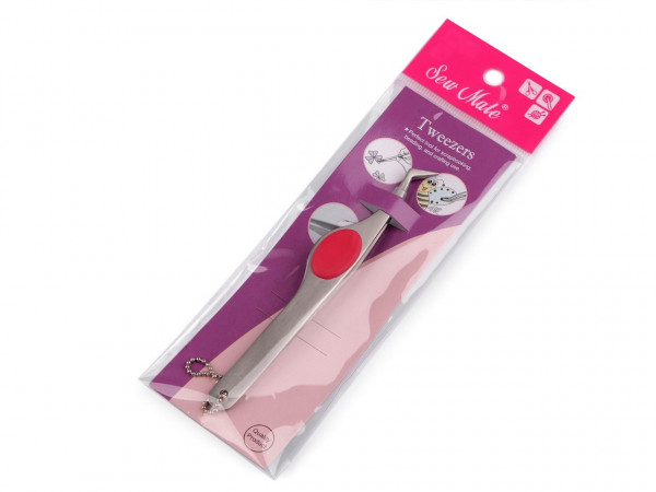 Kovová pinzeta délka 12 cm zahnutá