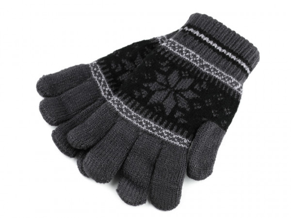 Dětské pletené rukavice norský vzor