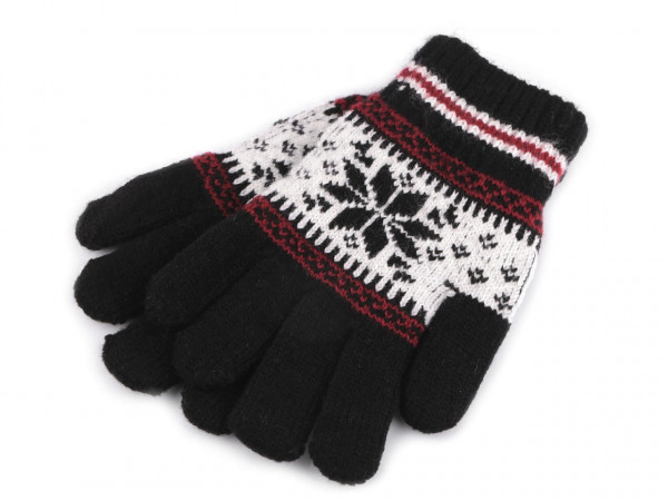 Dětské pletené rukavice norský vzor