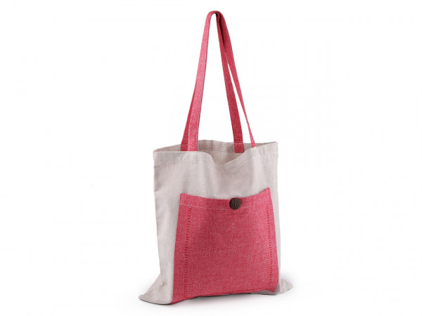 Textilní taška s kapsou 40x45 cm