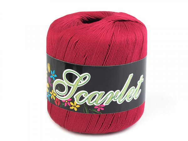 Bavlněná pletací příze Scarlet 100 g