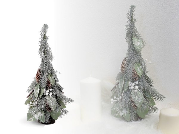 Dekorační vánoční stromeček ojíněný 35 cm