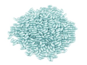 Plastové voskové korálky / perly Glance rýže 3x6 mm