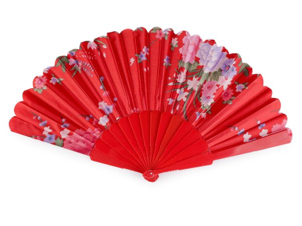 Vějíř textilní květy